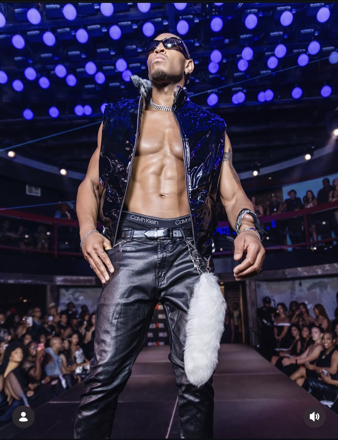 Yashu’a Issachar on runway wearing Marion Boyd